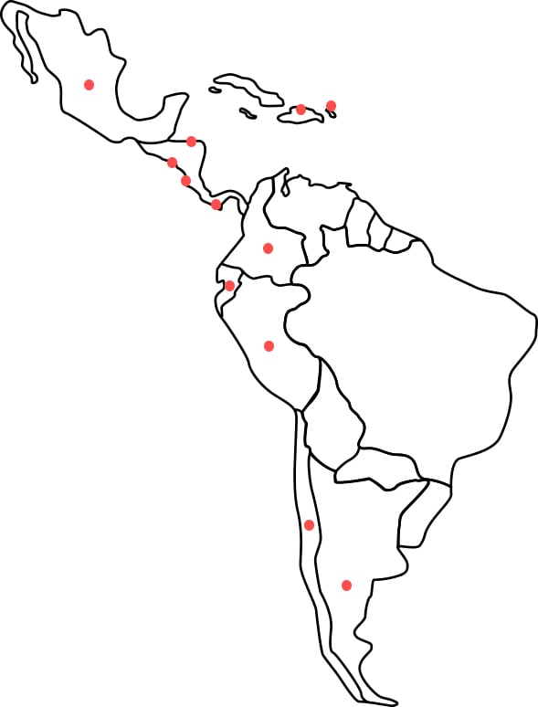 Contamos con experiencia en los países más importantes de Latinomamérica